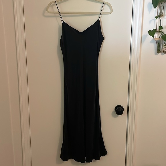 NWT J Crew Gwyneth Black Slip Dress - Picture 2 of 9